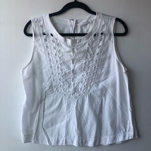 White tank with cut outs Zara